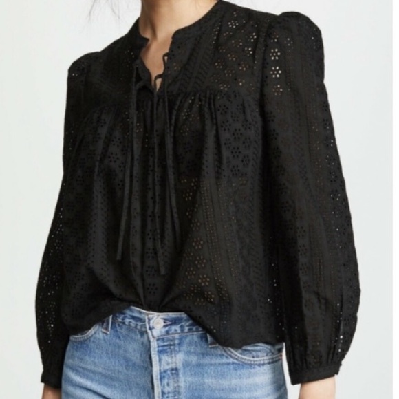 MADEWELL Eyelet Double Tie Peasant Top - Picture 4 of 8